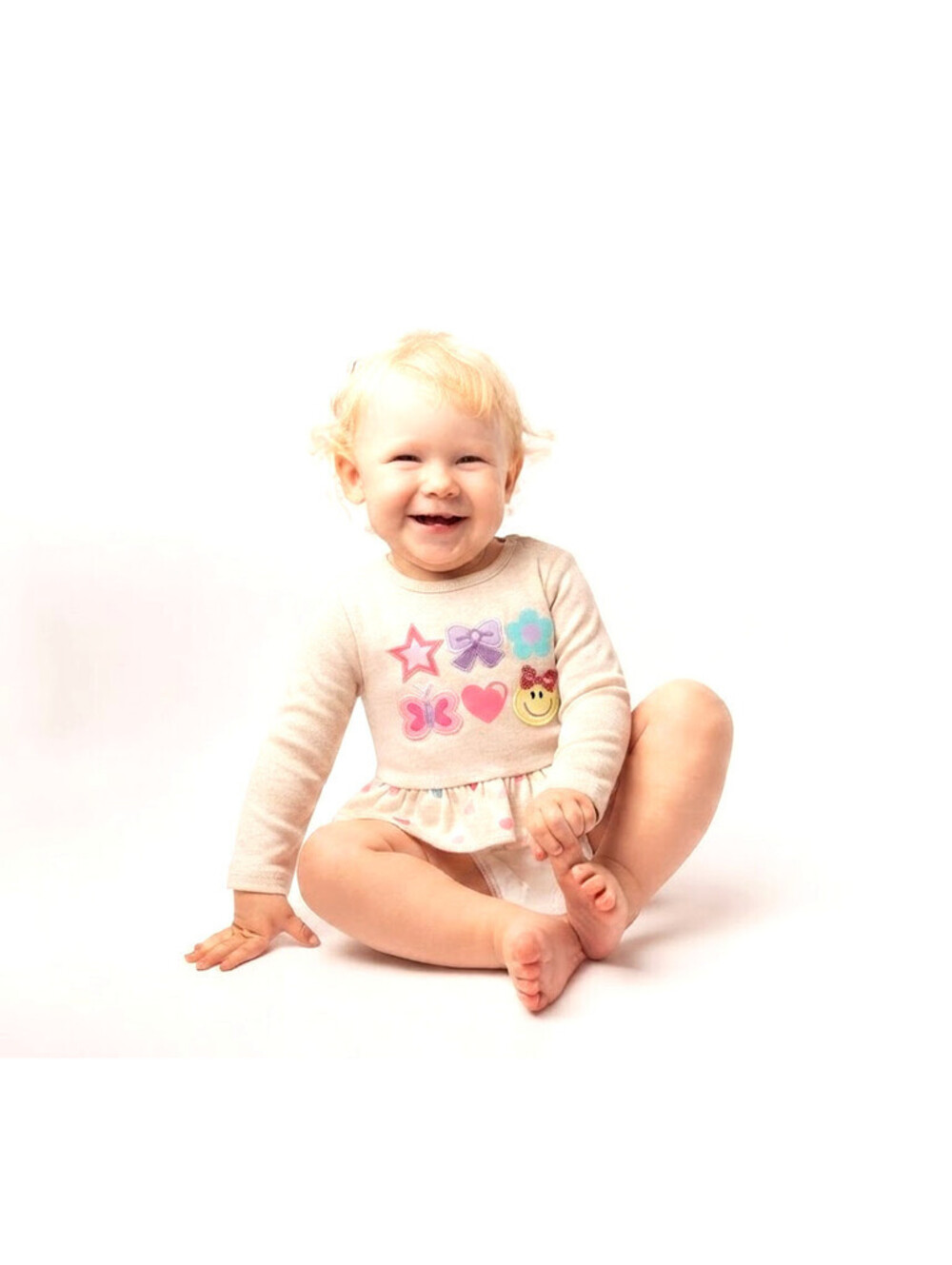 Garanimals Baby Girl Long-Sleeve Ruffle One-piece sz 18 Months